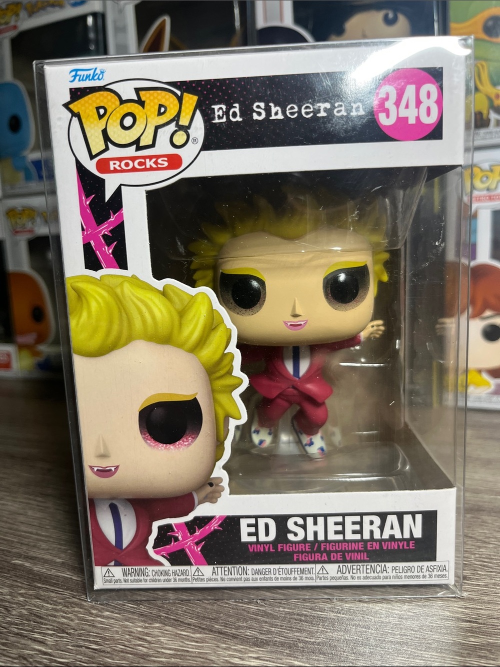 Funko POP! Ed Sheeran Vinyl Figure - Yellow Hair & Pink Outfit
